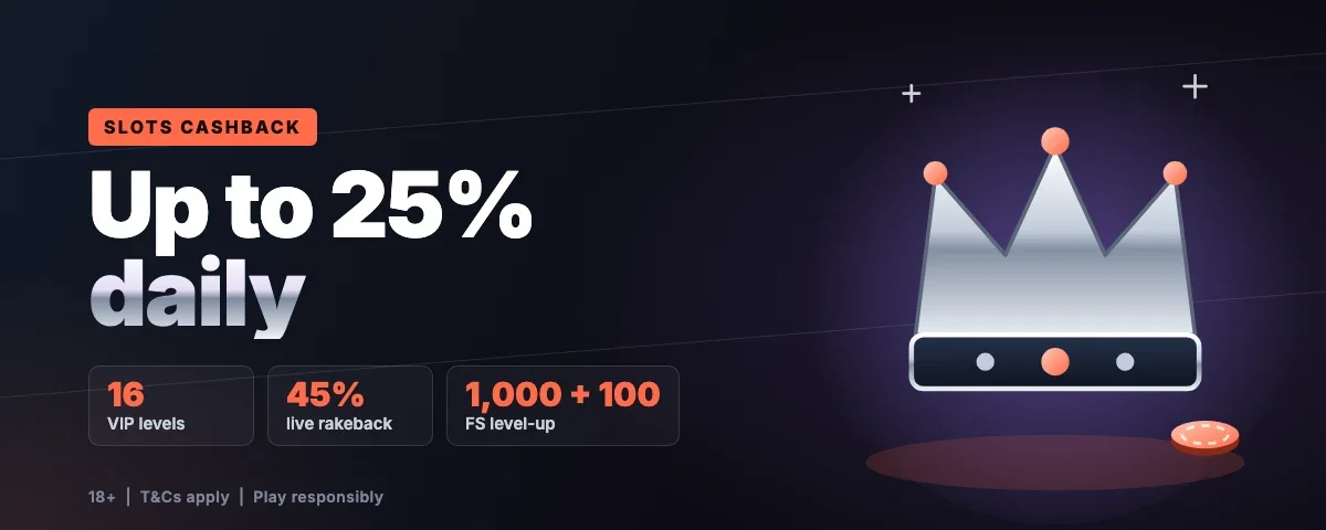 TweedBet VIP: daily slots cashback up to 25% and live rakeback up to 45% across 16 levels